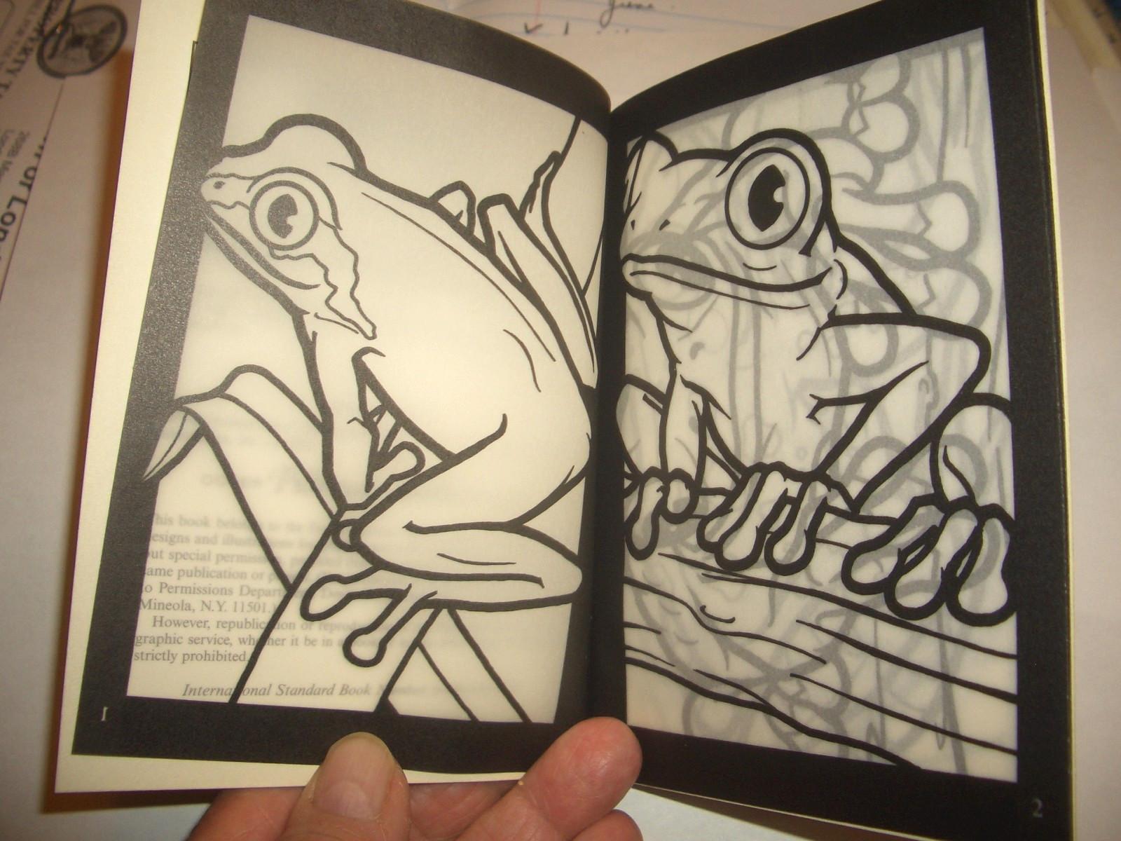 Frogs Mini Stained Glass Coloring Book (Dover Little Activity Books)-Brand New