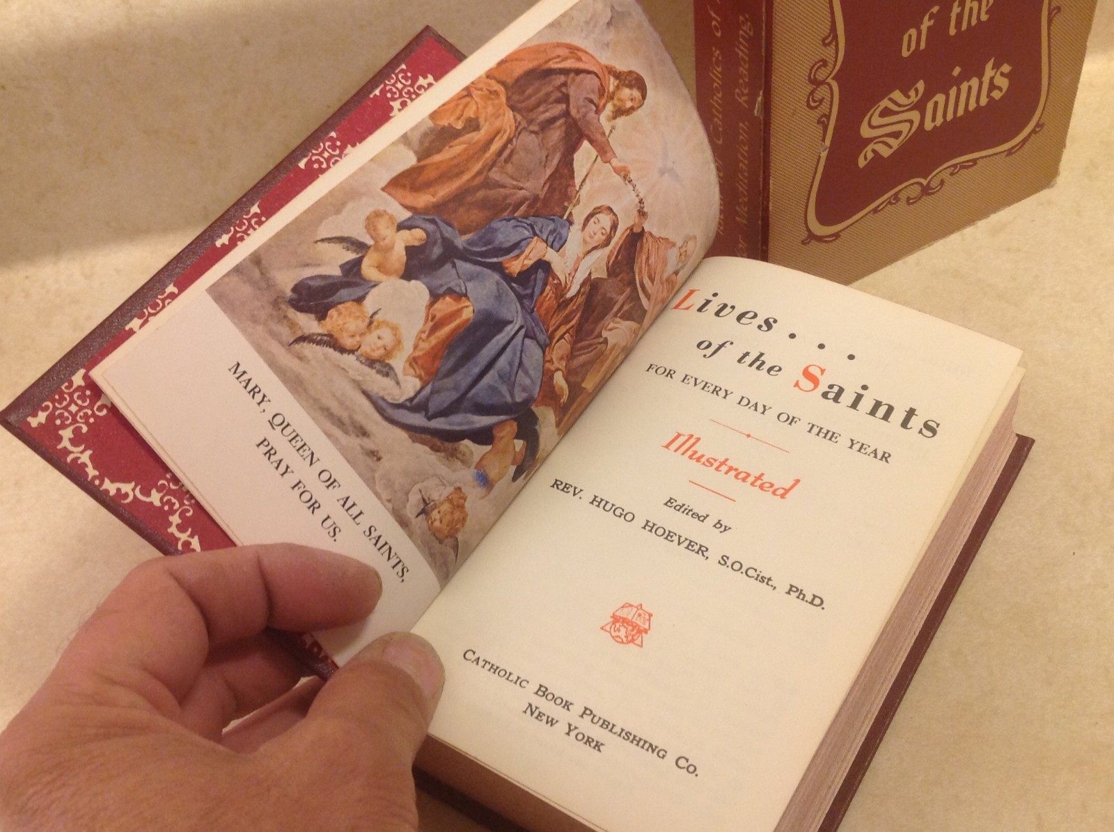 Catholic Book Publishing 1955 LIVES OF THE SAINTS Hardback Book & Sleeve EXC.