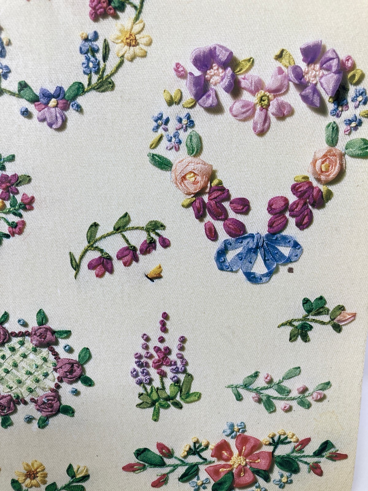 Iron On Transfers for Ribbon Embroidery & Needlework Encyclopedia Flowers Set 2