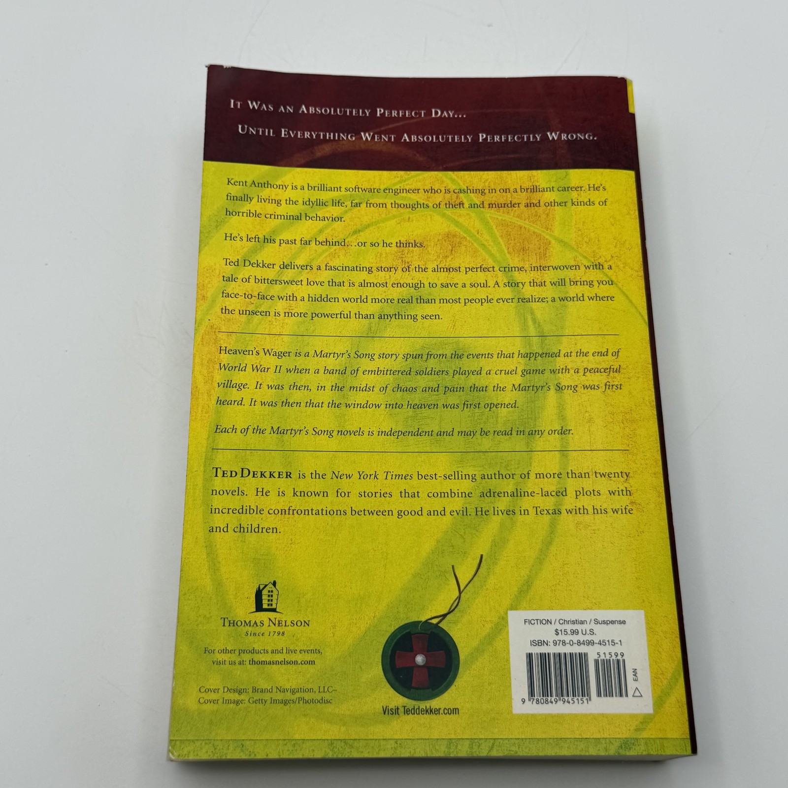 Heaven’s Wager by Ted Dekker – The Martyr’s Song Series Paperback Novel