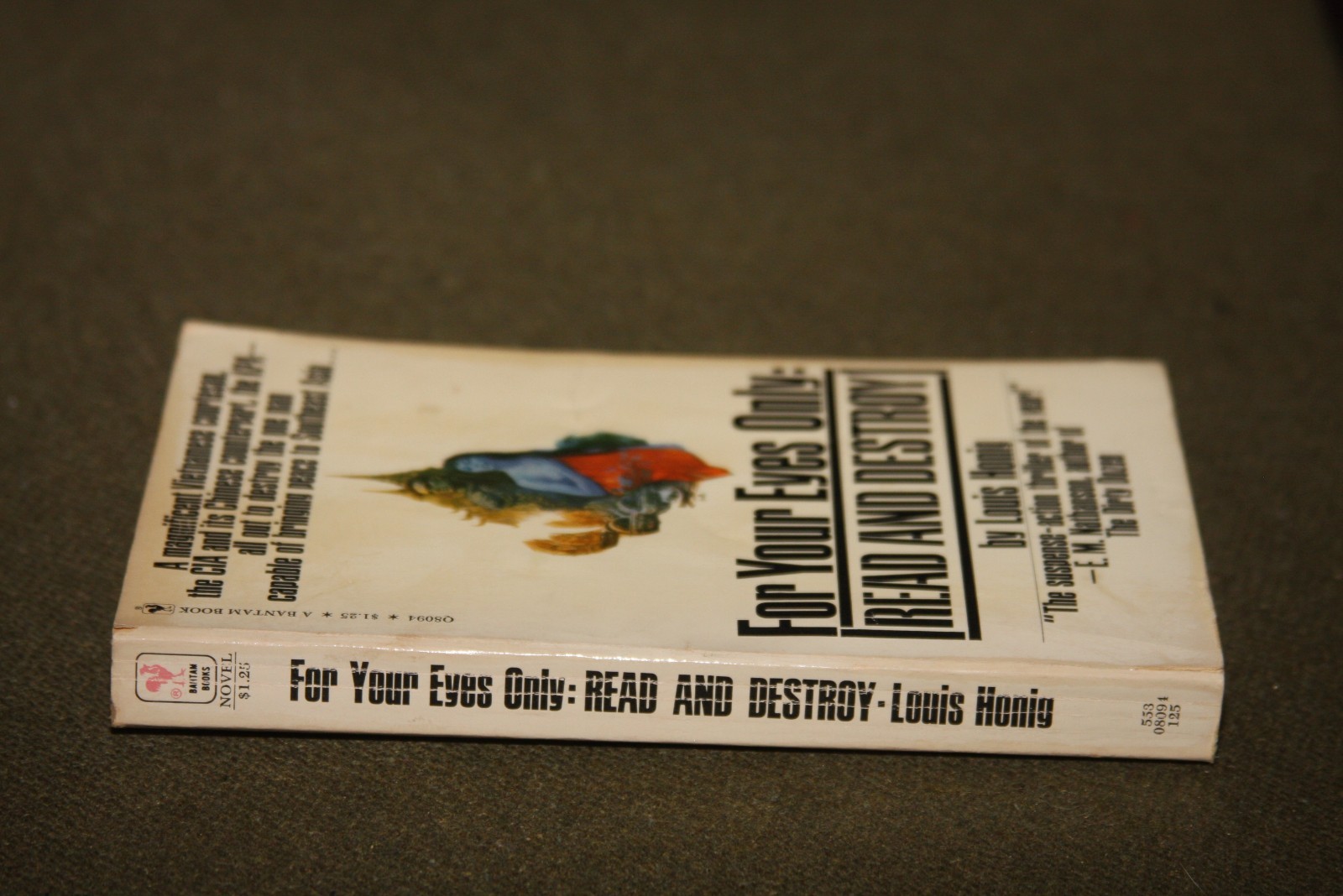 For Your Eyes Only: Read and Destroy by Louis Honig 1973 PB Bantam