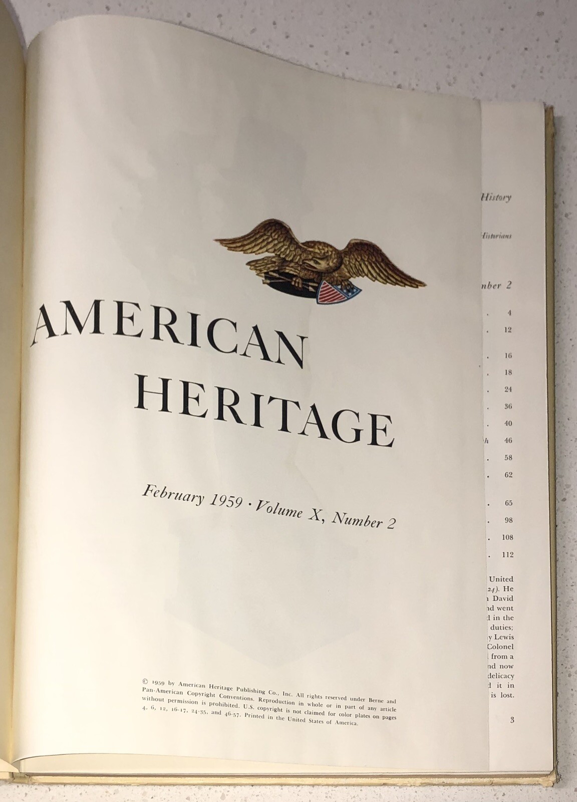American Heritage February 1959 Volume X Number 2 Early Marine Officer Cover