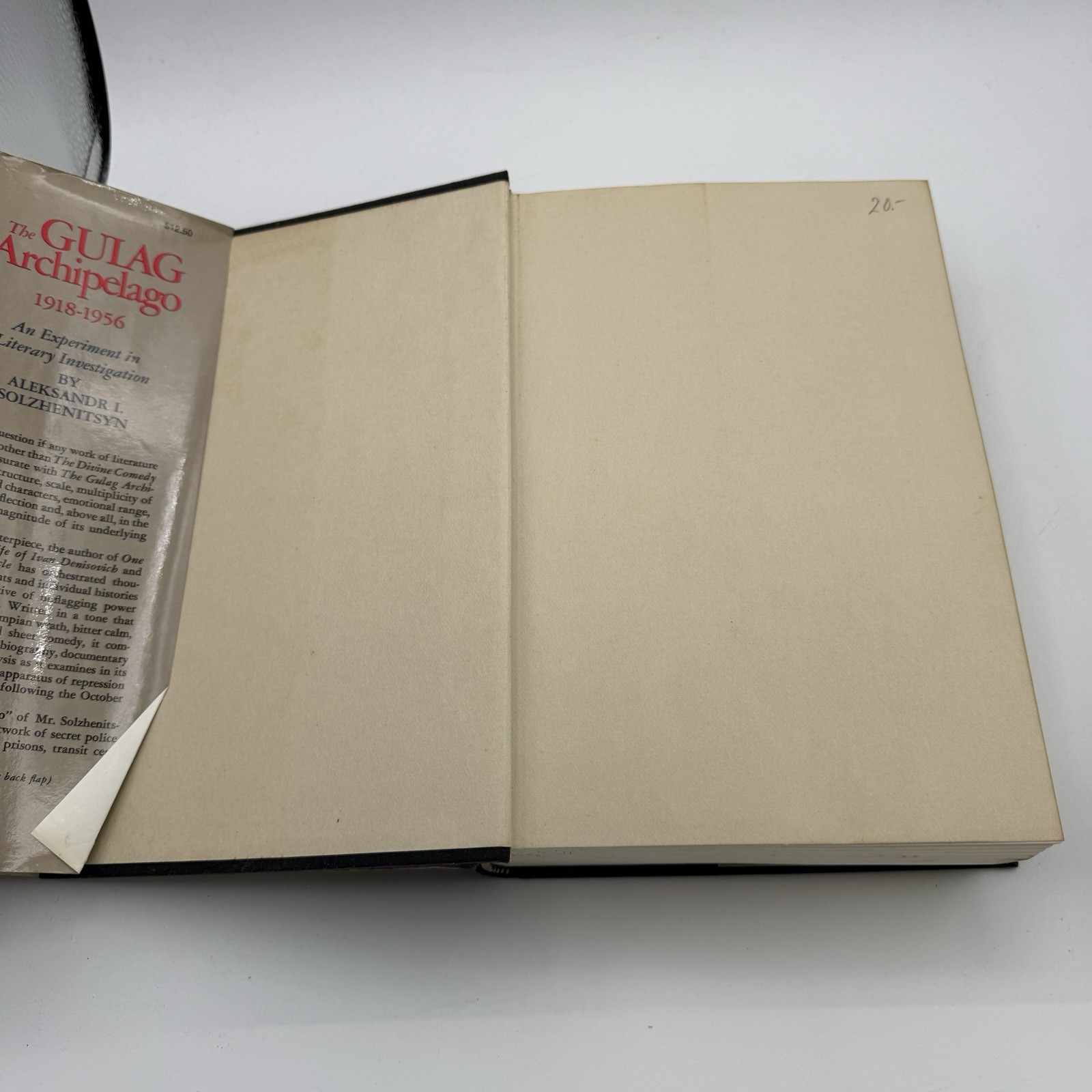 Aleksandr Solzhenitsyn THE GULAG ARCHIPELAGO Harper & Row 1st edition HC/DJ 1974