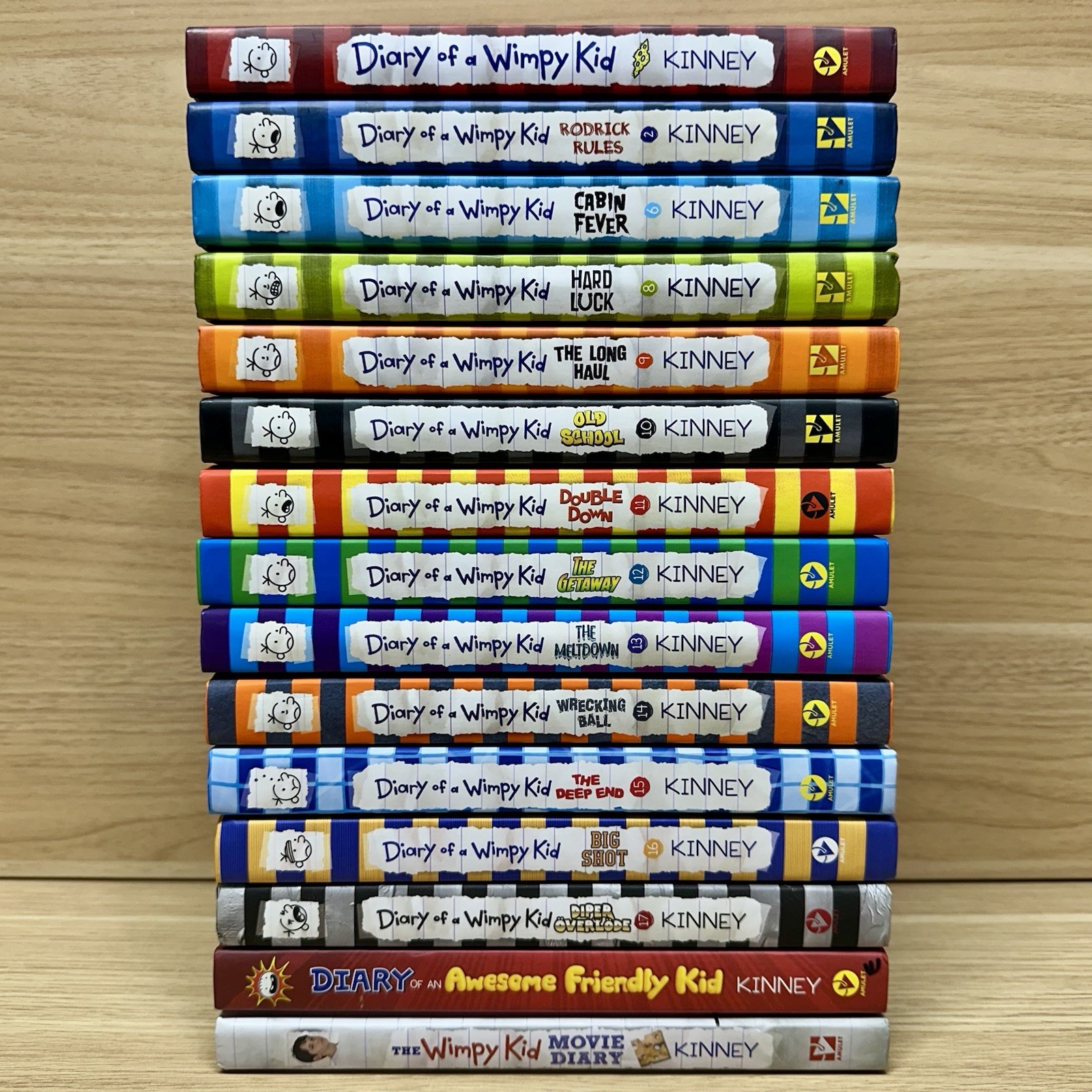 Diary of a Wimpy Kid Lot 15 Books Hardcover Jeff Kinney Mixed Series Collection