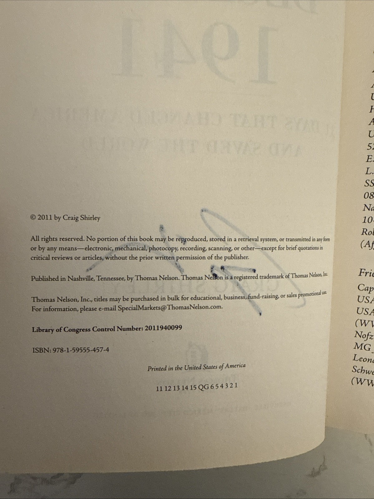 December 1941 : 31 Days That Changed America…by Craig Shirley-Signed HCDJ