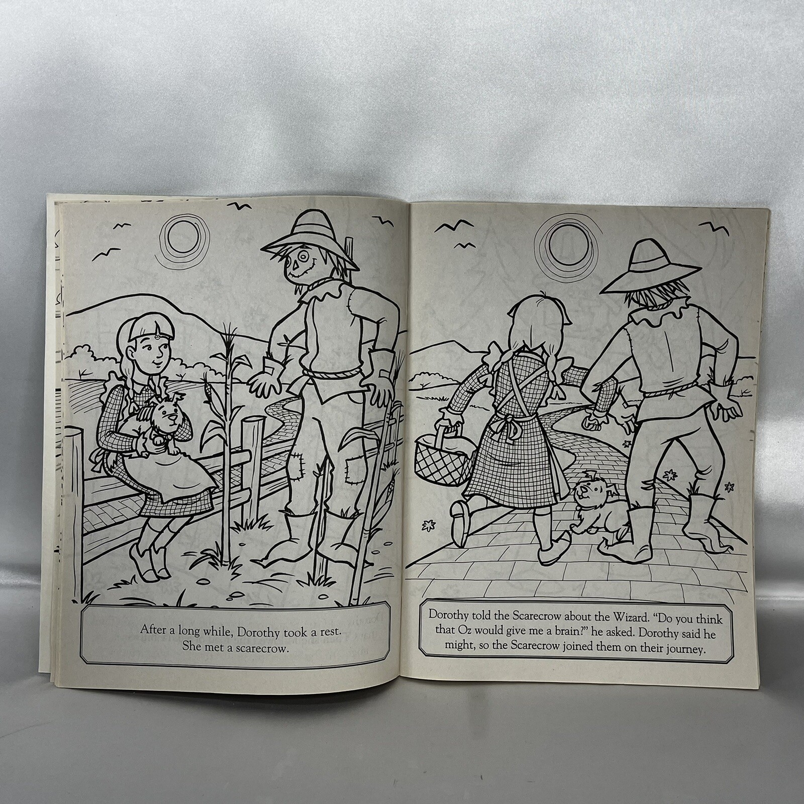 The Wizard Of Oz Coloring Story Book 4 Sheets Color Stickers