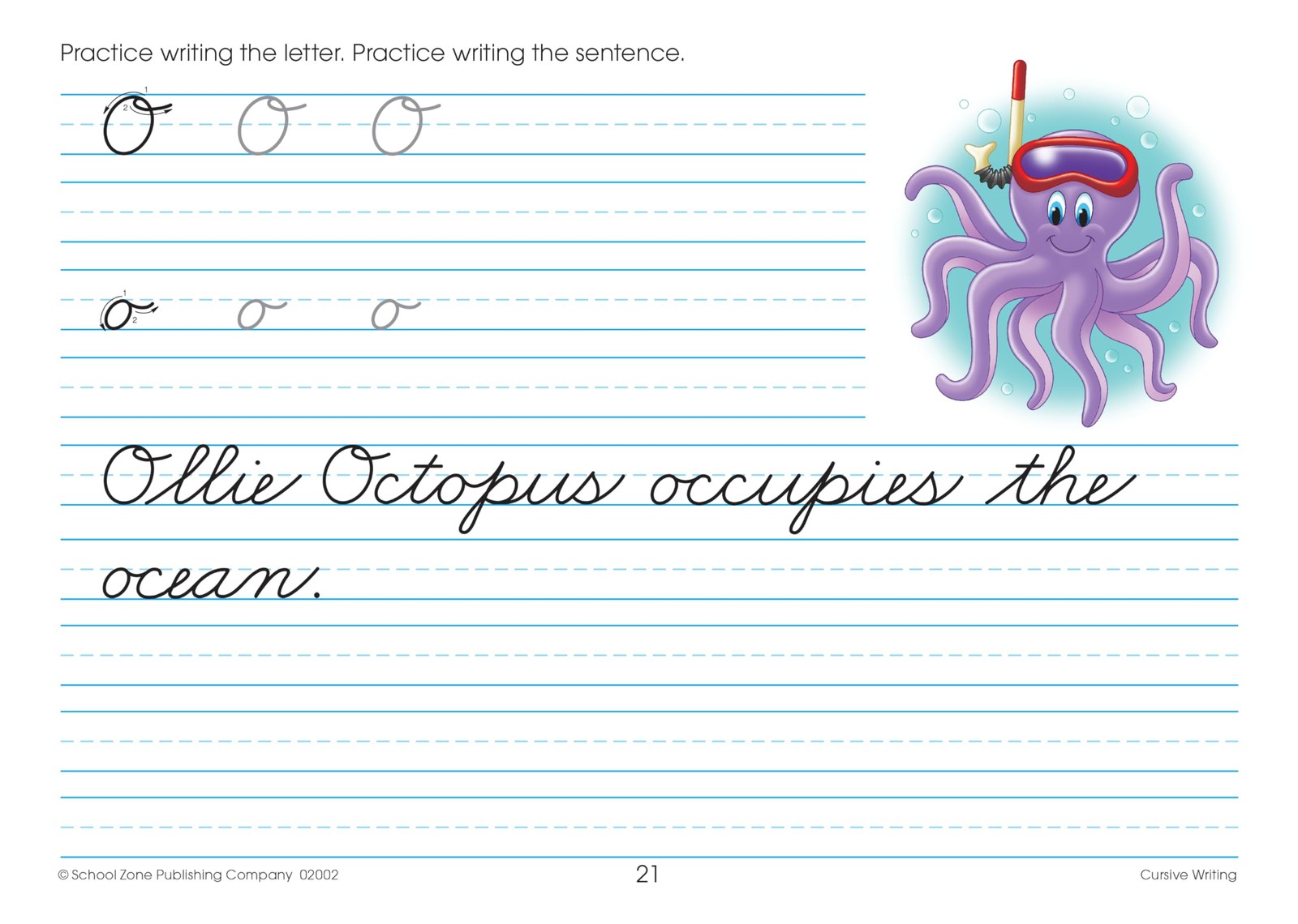 School Zone Cursive Writing Workbook: 32 Pages, 3rd Grade, 4th Grade,…