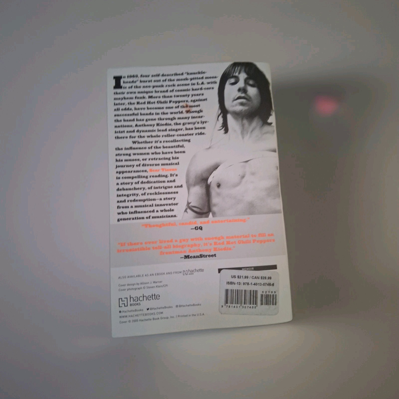 Scar Tissie by Anthony Kiedis with Larry Sloman, New York Times Best Seller