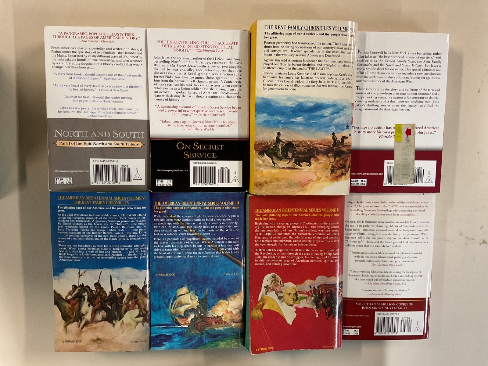 John Jakes PB lot of 15 Americans Bastard Charleston North and South Rebels