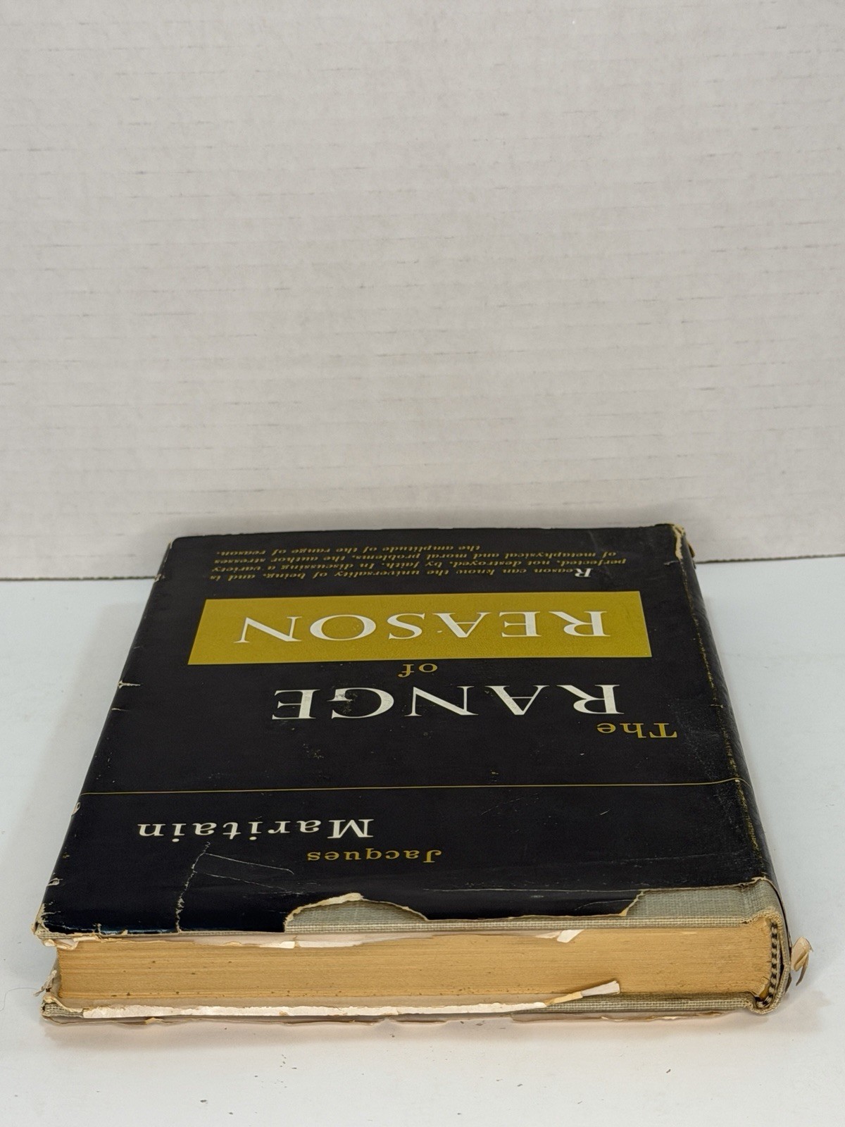 🧠 The Range of Reason: Jacques Maritain 1957 Scribner HC/DJ Philosophy Gem 📖
