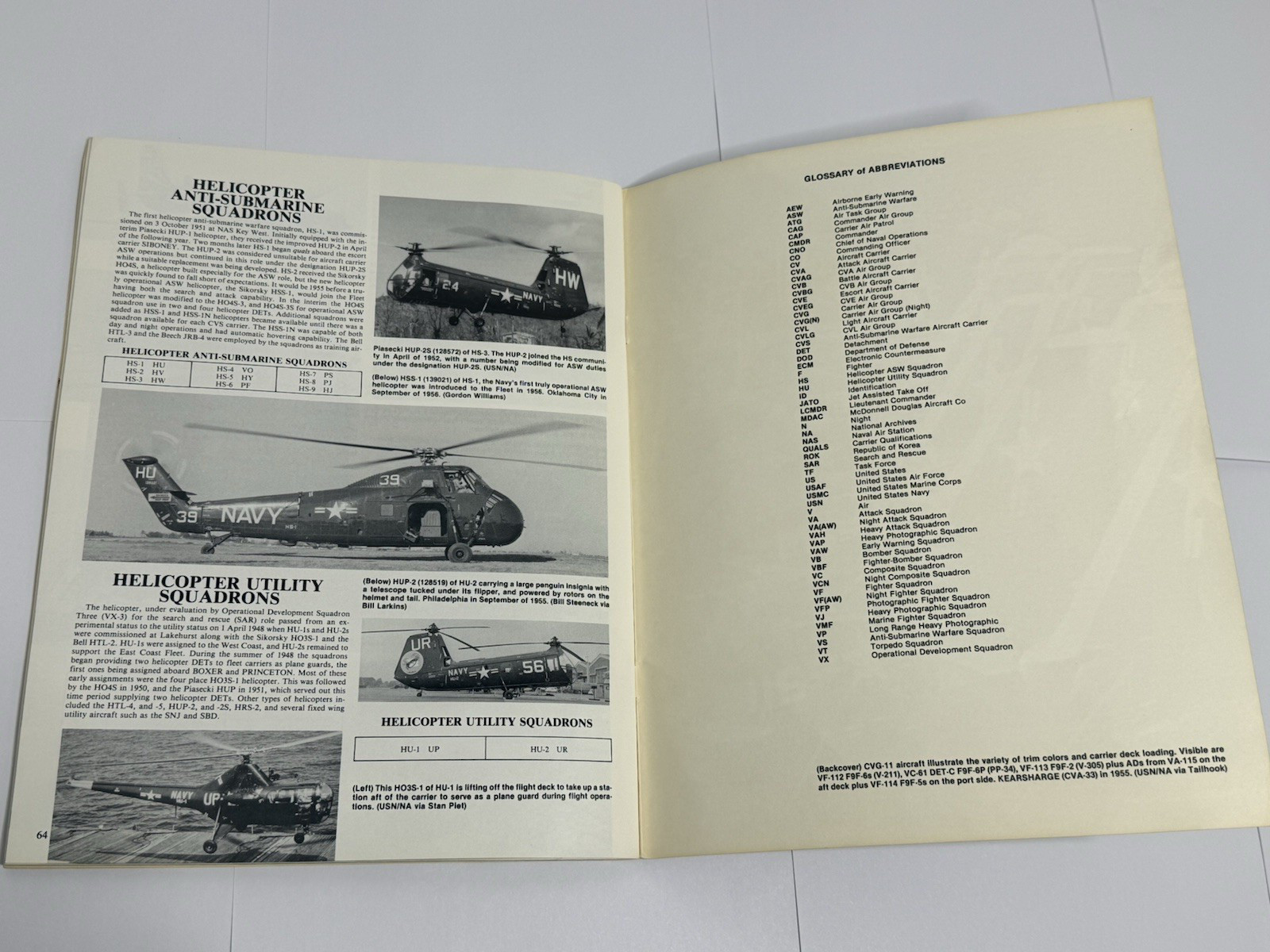 USN Aircraft Carrier Air Units Vol. 1 Squardon/Signal 6160 by Duane Kasulka 1985
