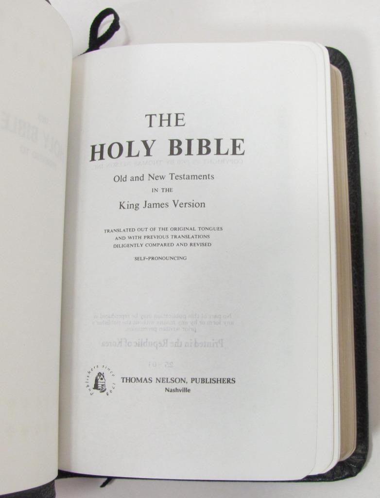 Nelson Smallest Holy Bible 104 King James Version Black Genuine Leather