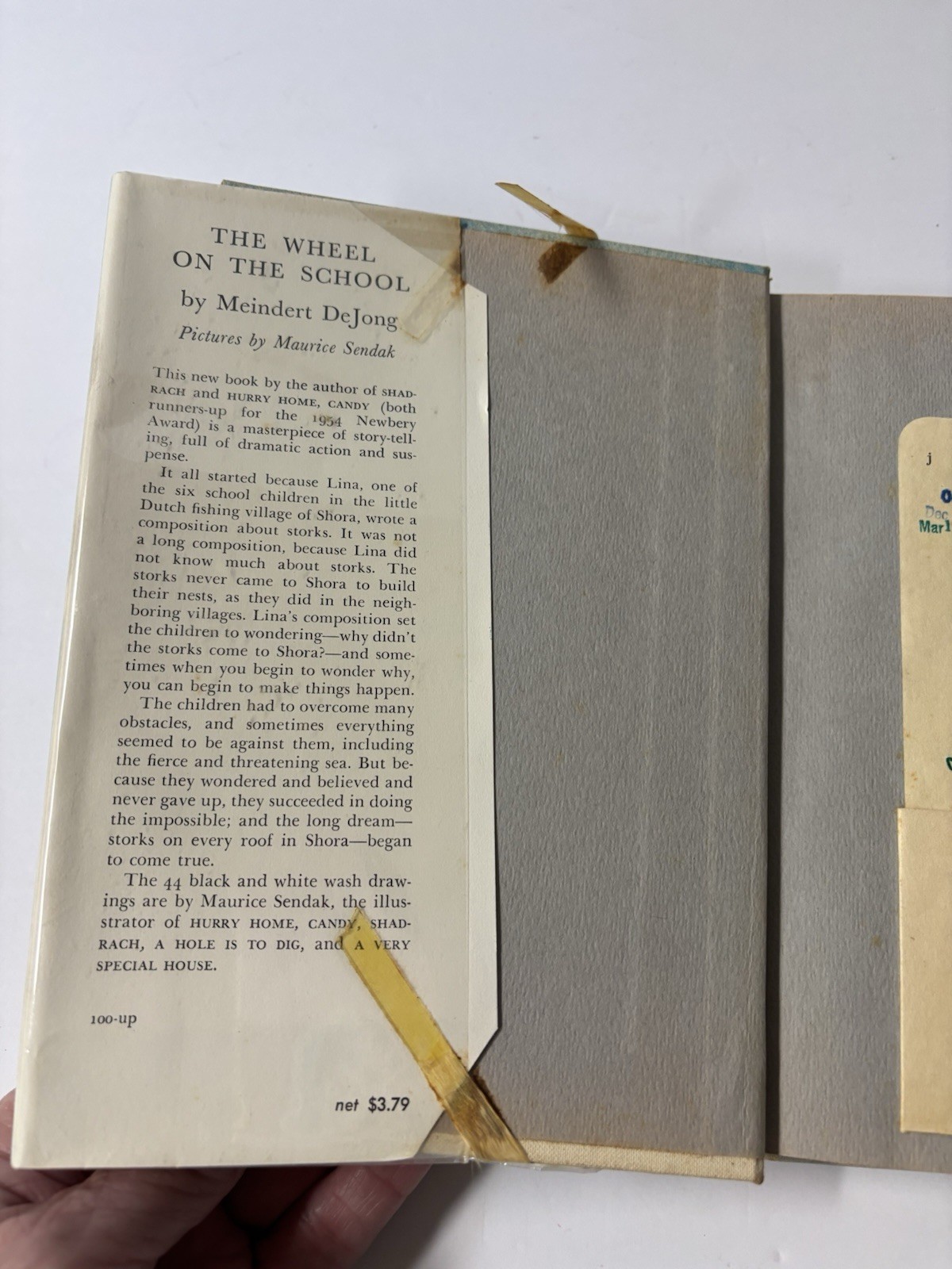 The Wheel on the School 1954 Meindert DeJong Maurice Sendak Newbery Ex Library