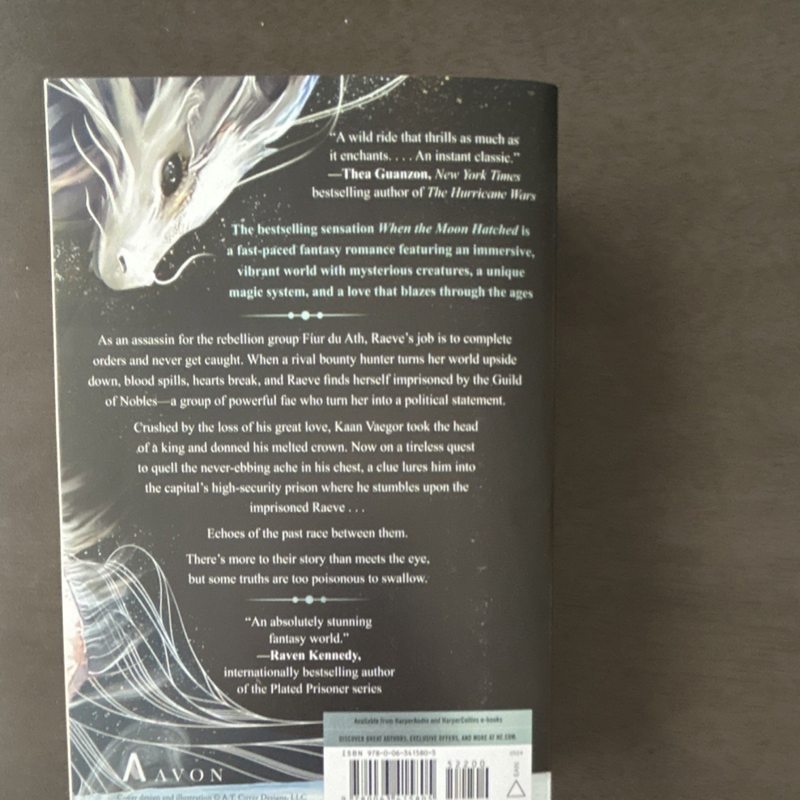 When the Moon Hatched by Sarah A. Parker Paperback Fantasy Romance Novel