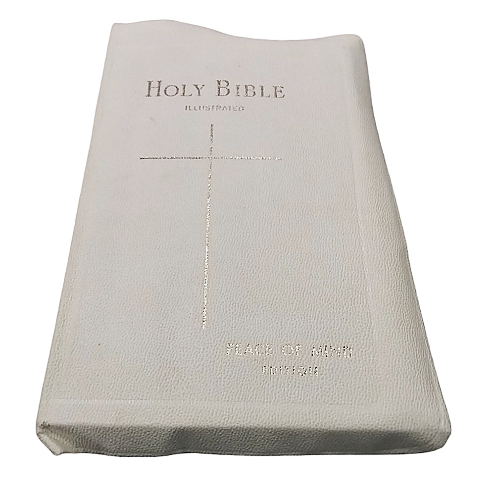Holy Bible Illustrated Prince Of Peace Catholic 1966 Edition in Wooden Cedar Box