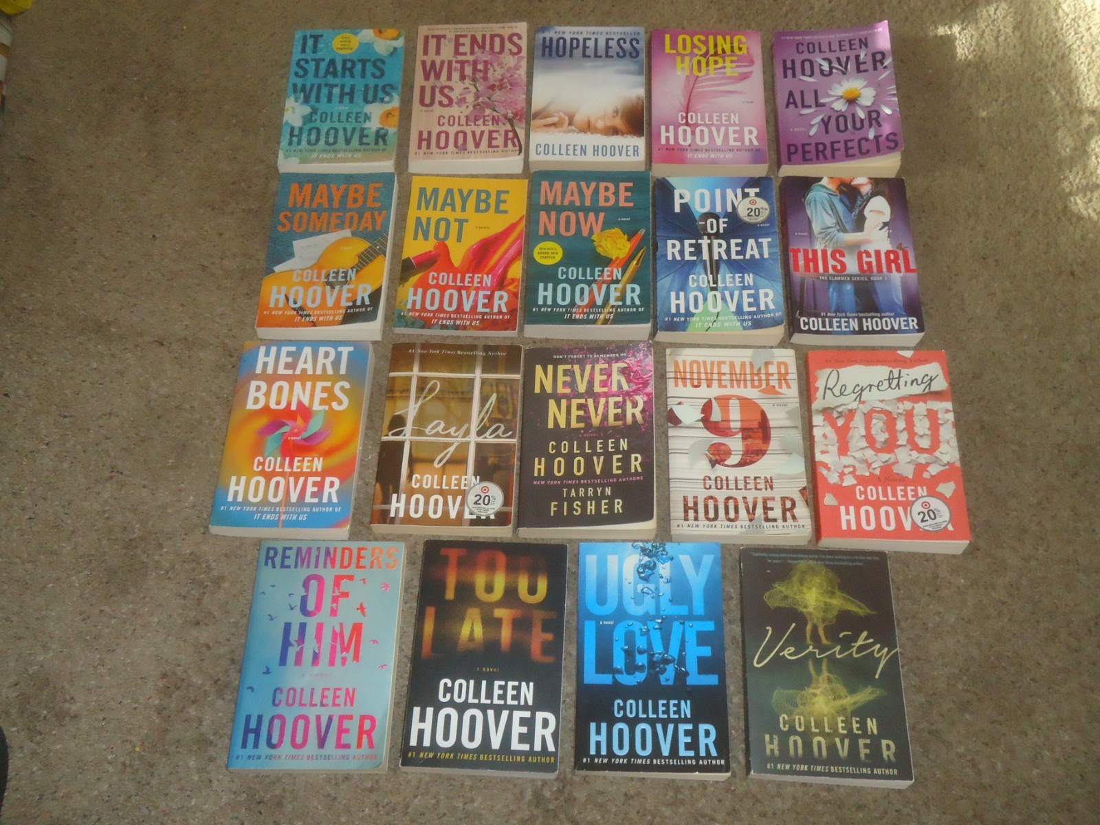 Lot 19 Colleen Hoover Novels It Ends with Us Starts Maybe Someday Hopeless Trade