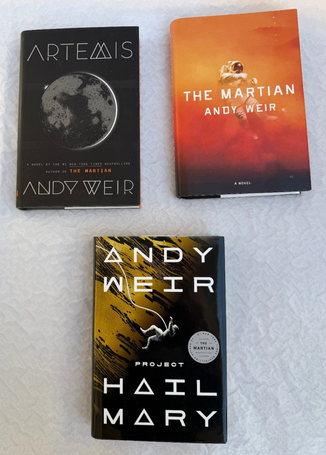 Set of Andy Weir HCs – 1st/1st Martian 1st/1st Artemis 1st/1st Project Hail Mary