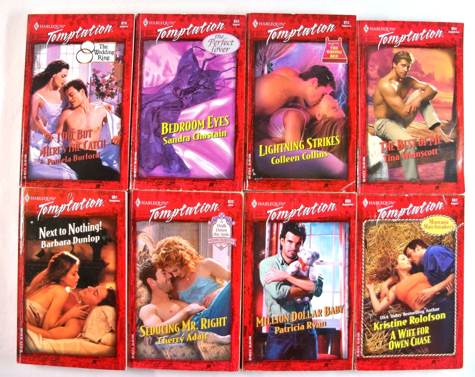 Lot of 48 Vintage Harlequin/Silhouette ‚Desire‘ & ‚Temptation‘ Series Paperbacks