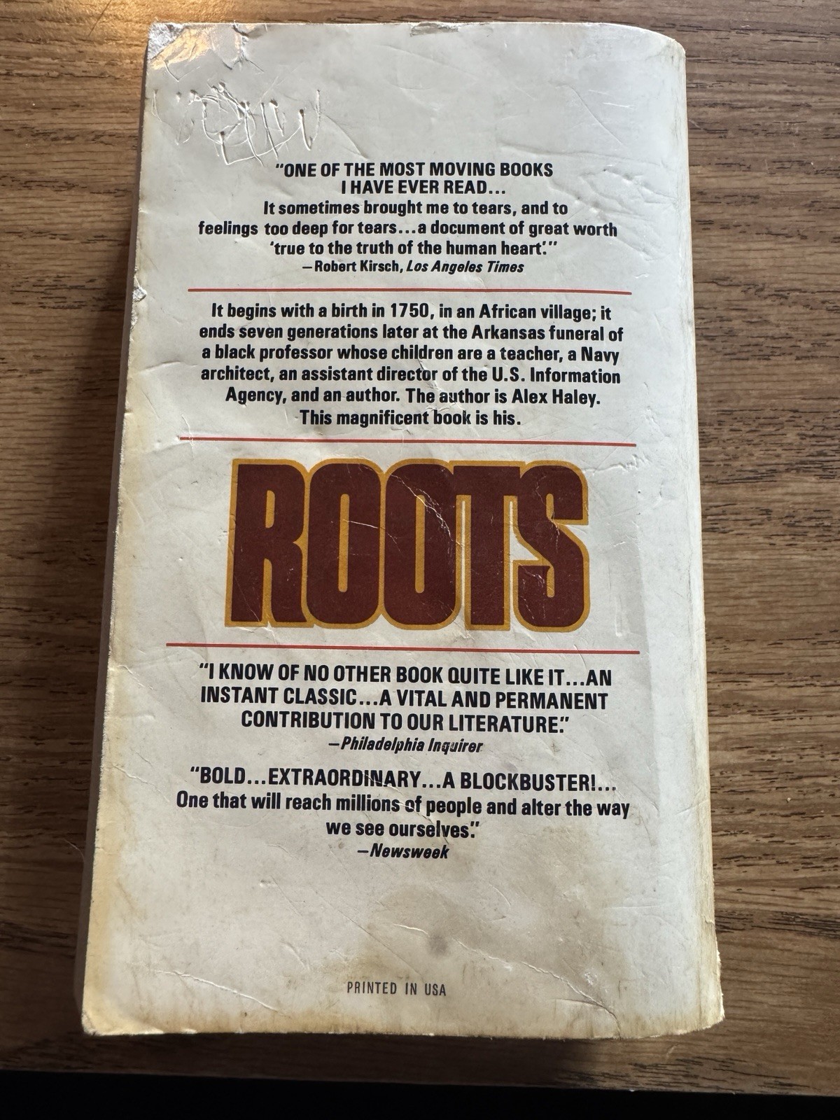 ROOTS By Alex Haley (1977, Paperback) 1st DELL Printing (Dell 17464)