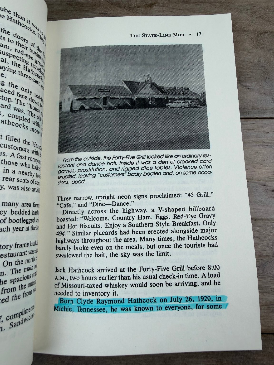 The State-Line Mob W. R. Morris 1990 True Crime Southern History Rutledge Hill