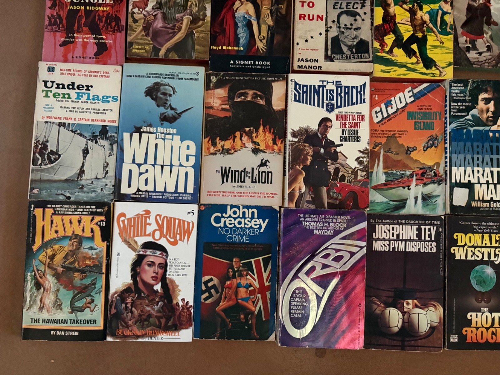 vintage paperback lot 55 Ross John D. MacDonald tie in pulp sleaze men Matheson