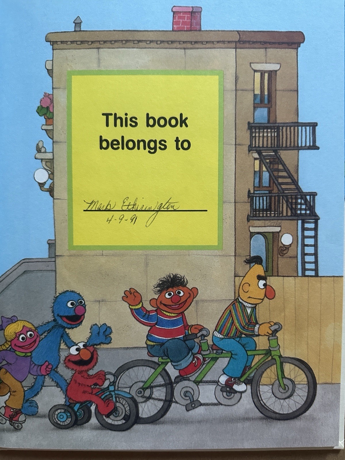 VTG 1989 On My Way With Sesame Street Lot of 4 Hardcover Books Volumes 1,2,3,9