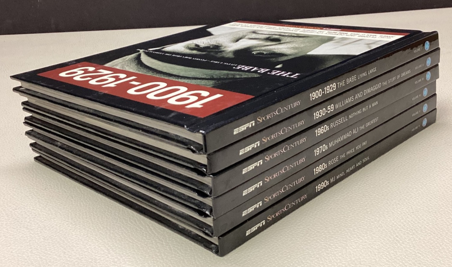 Lot of 6 Vols. ESPN SPORTS CENTURY Books 1900-1929, 1930-59, 1960s-70s-80s-90s