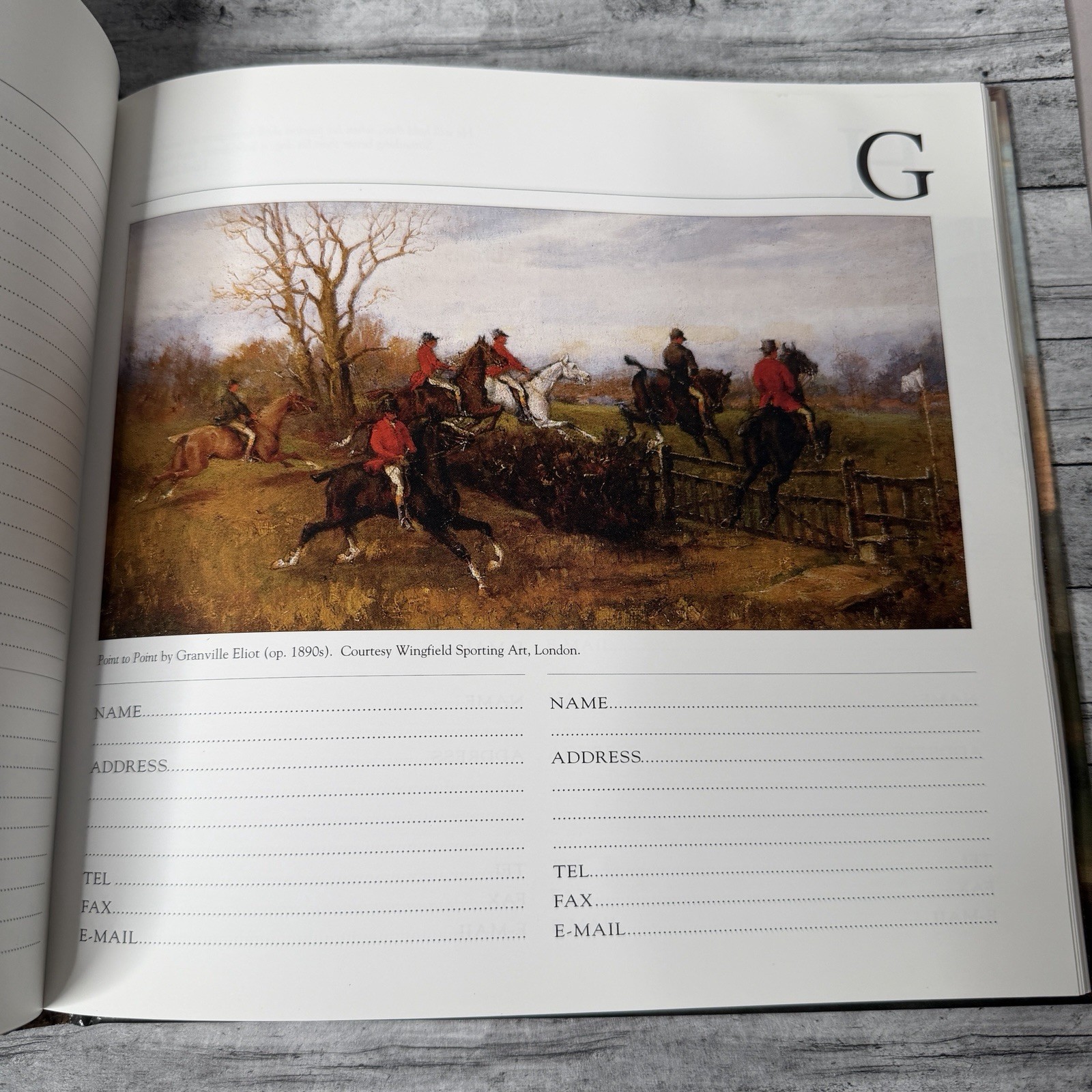 Horse Racing Address Book Equestrian Art Famous Thoroughbred Horses UK Hardback