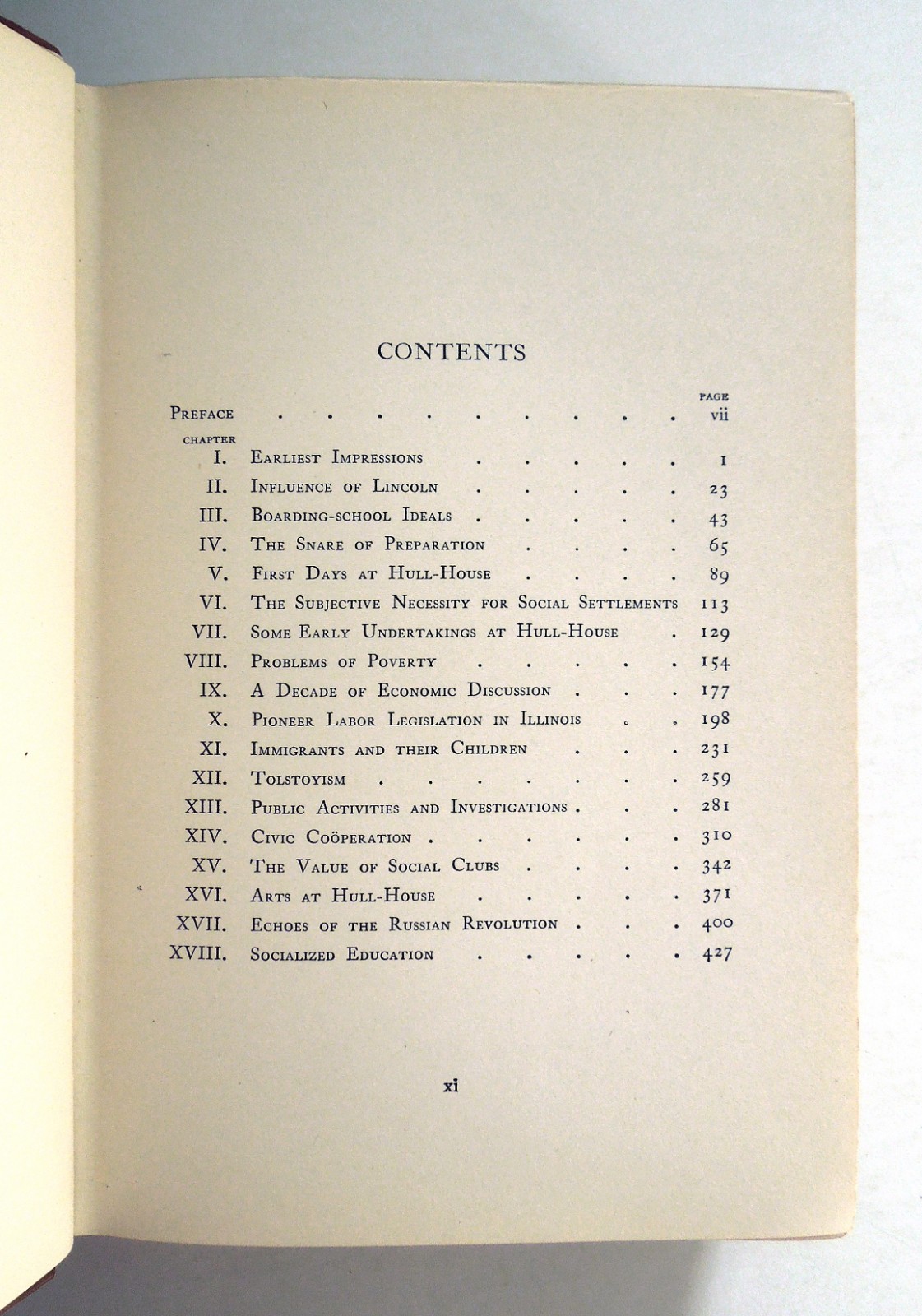 Twenty Years at Hull-House – Jane Addams, 1911 hc, The Macmillan Company