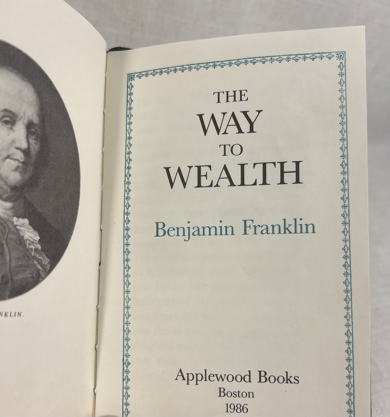 Bill of Rights- Constitution and The Way to Wealth Applewood Books