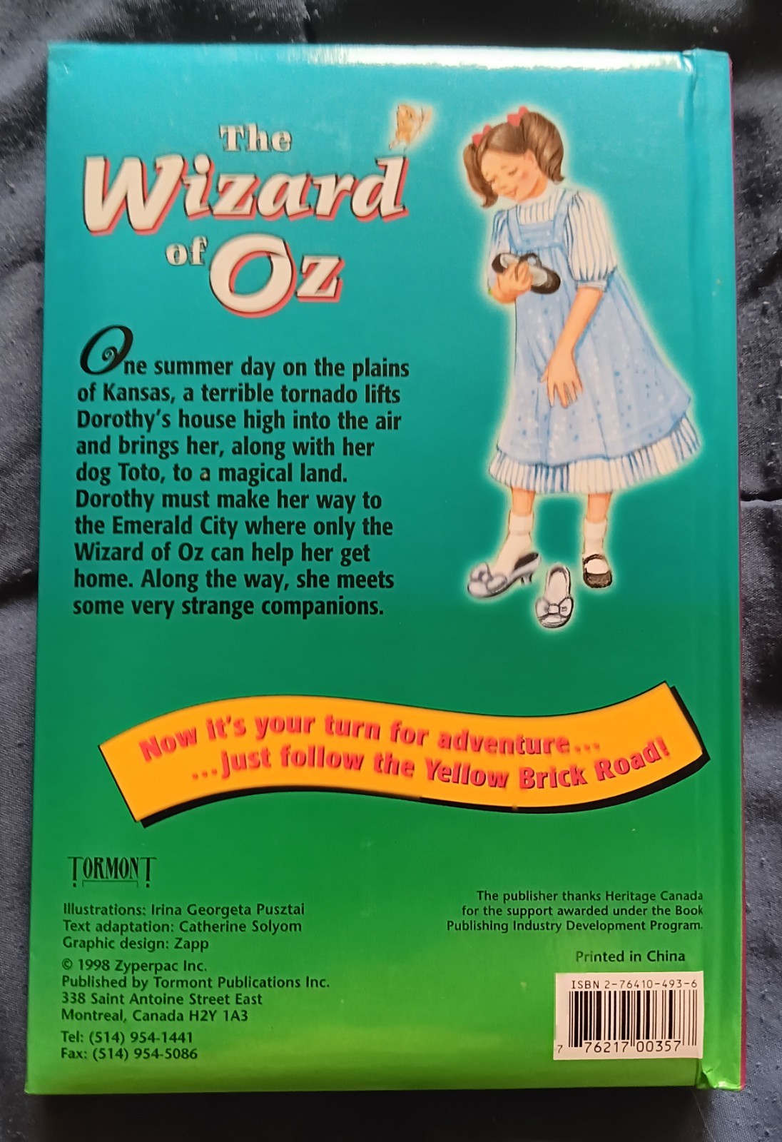 Tormont The Wizard of Oz Hardcover Illustrated Vintage 1998 Ages 4-8