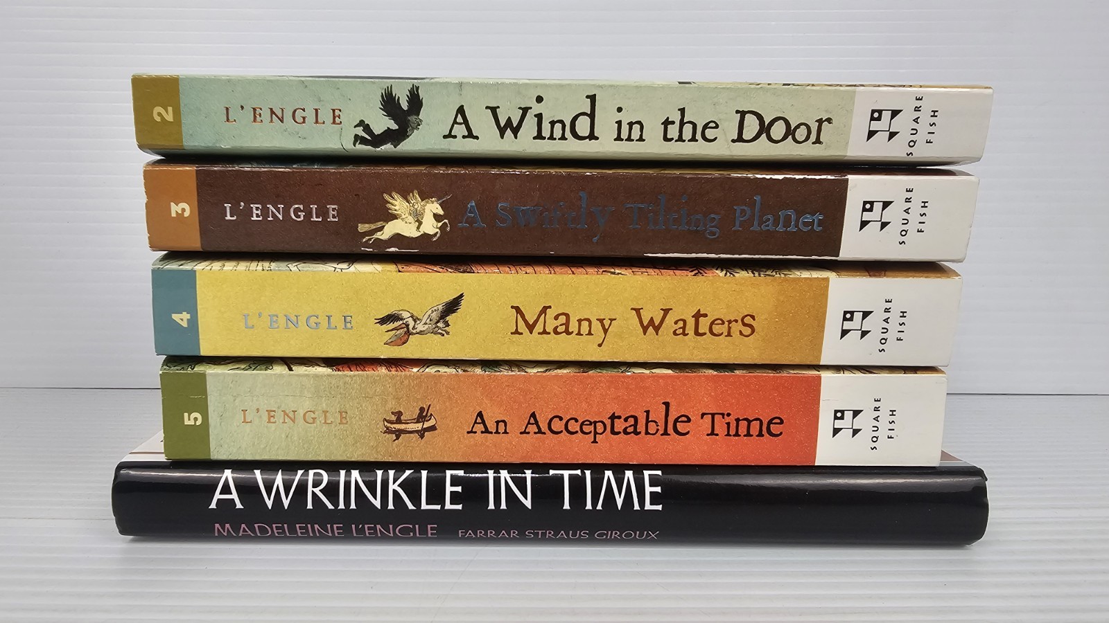 Madeleine L’Engle Book Set Wrinkle In Time, Swiftly Tilting Planet, Many Waters+