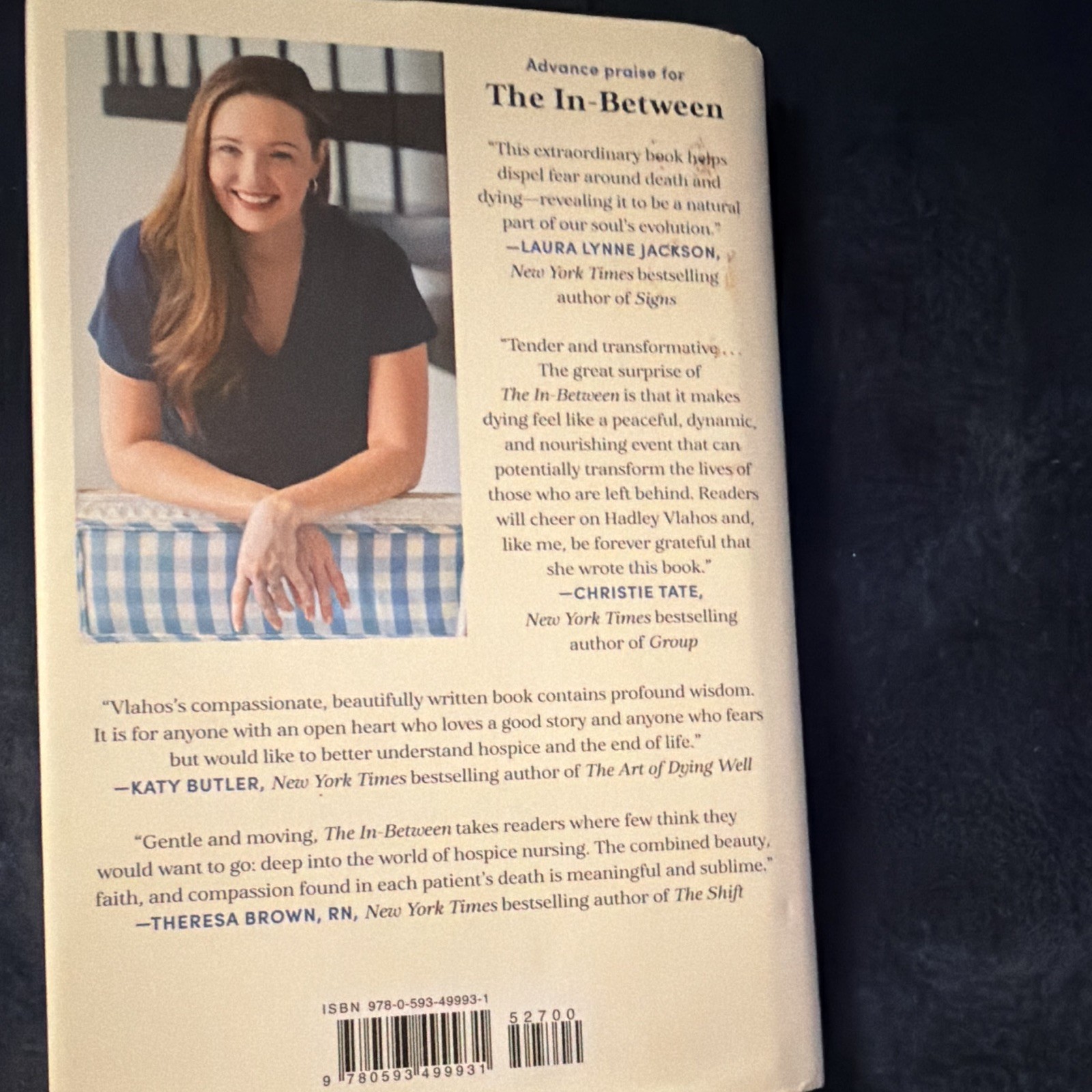 Hadley Vlahos RN The In-Between Hardcover w/ Dust Jacket Nonfiction Hospice