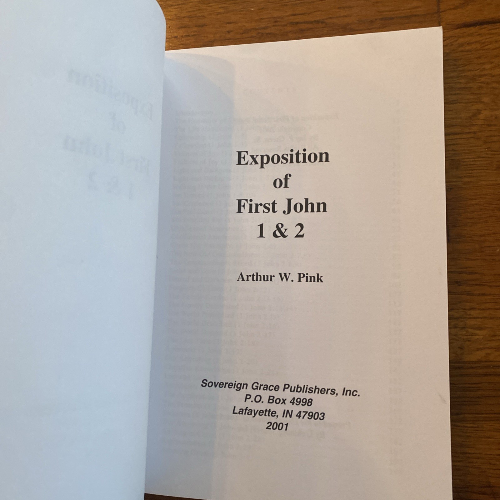 EXPOSITION OF FIRST JOHN 1 & 2 By Arthur W. Pink like new