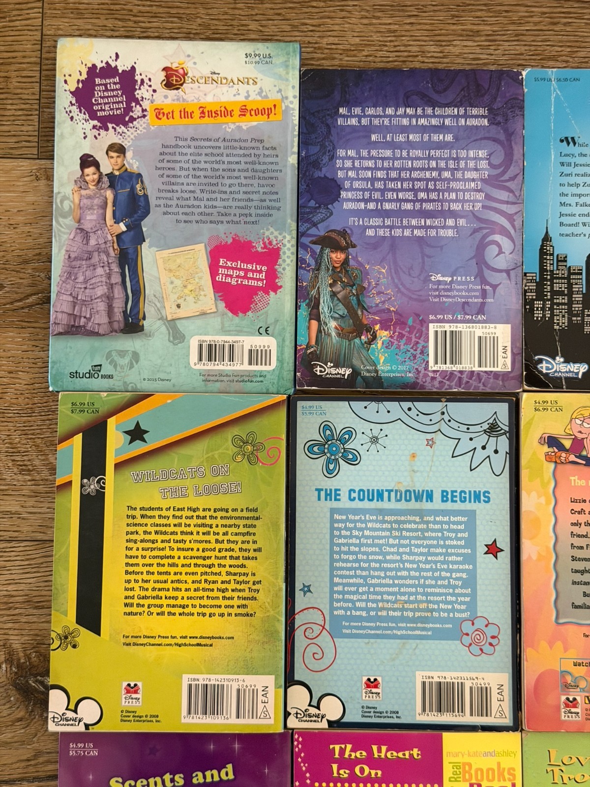 Disney Girls Book Lot 16 Descendants Hannah Montana HSM Jessie Fairies