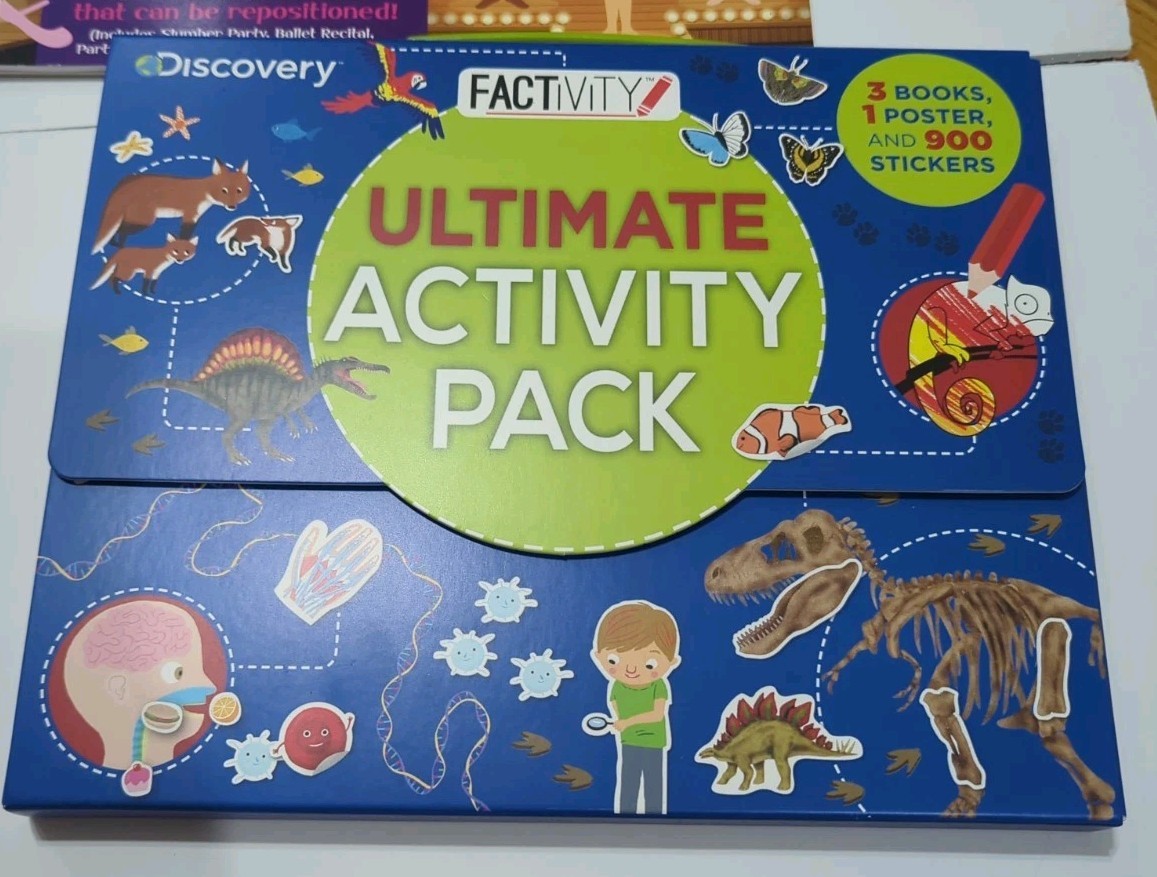 Lot Of 5 – Various Themed Children’s Coloring Book, Sticker Book, Activity Books