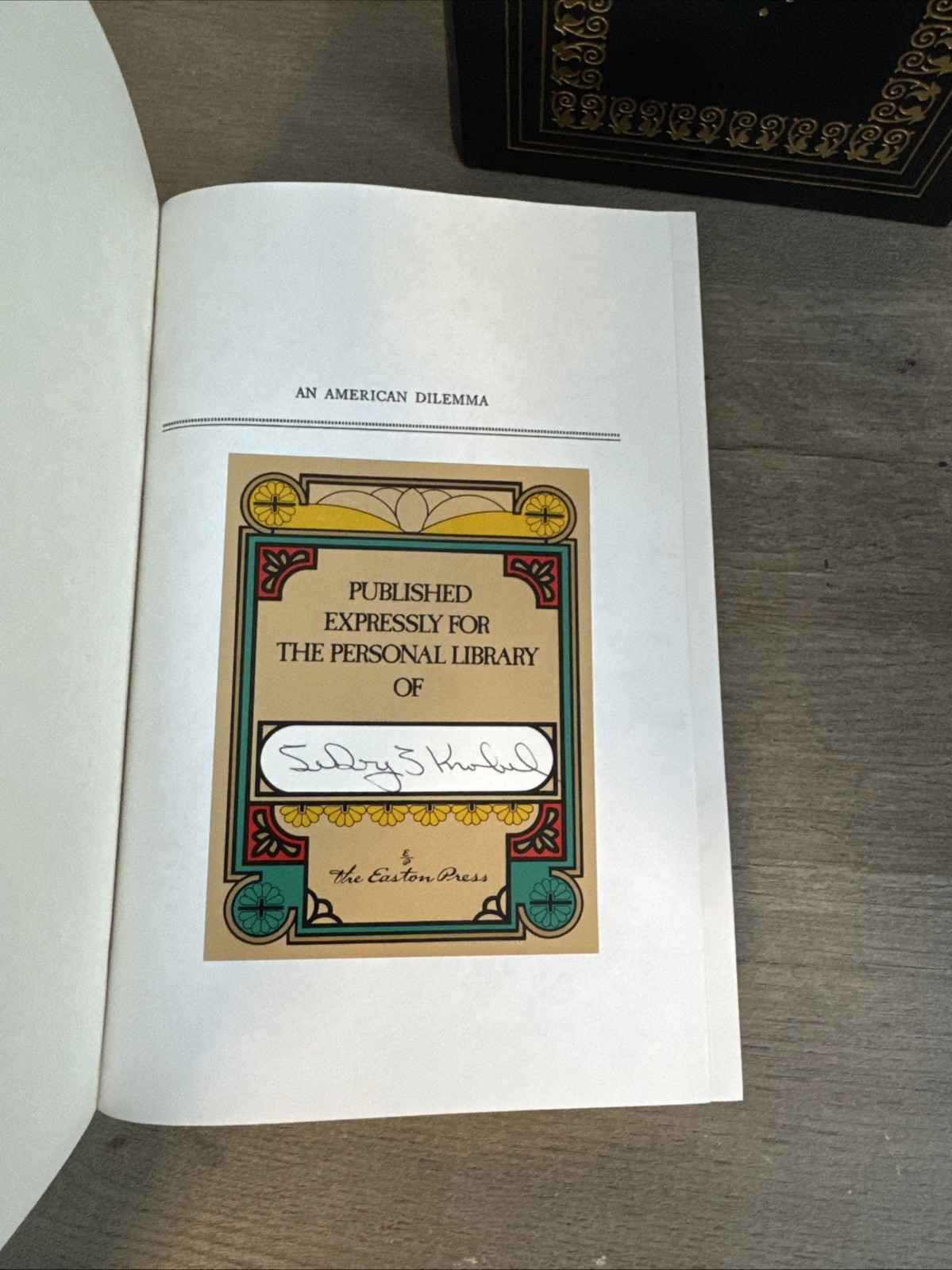 An American Dilemma Volumes 1 & 2 Gunnar Myrdal Easton Press 1993 Collector’s Ed