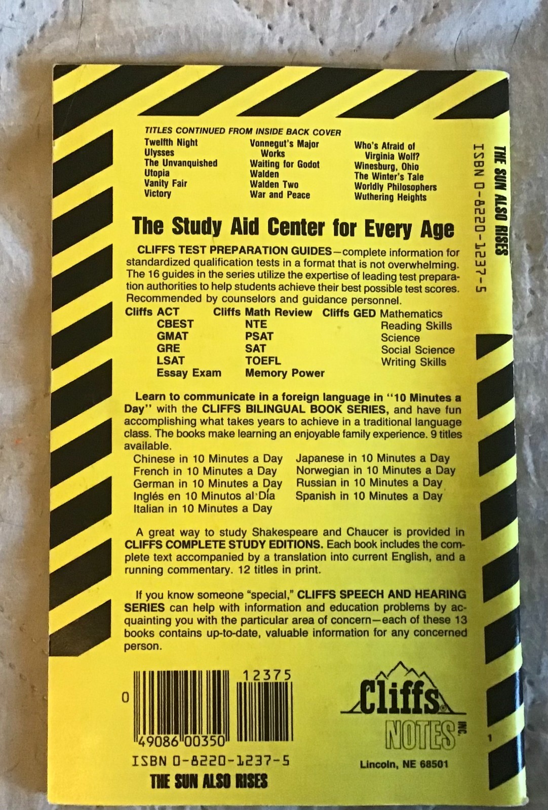 Cliffs Notes Conrad Shakespeare Dickens Dostoevsk Hardy you Pick the Book Titles