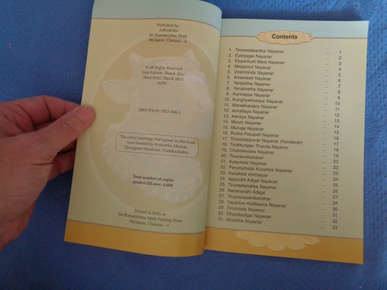 The Sixty-Three Nayanmars Sri Ramakrishna Math India 2015 Spiritual Rajagopal