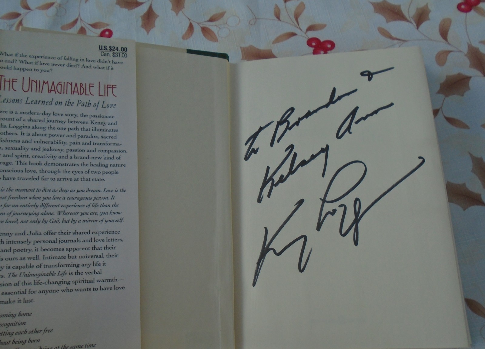 The Unimaginable Life By Julia Loggins SIGNED HARDCOVER