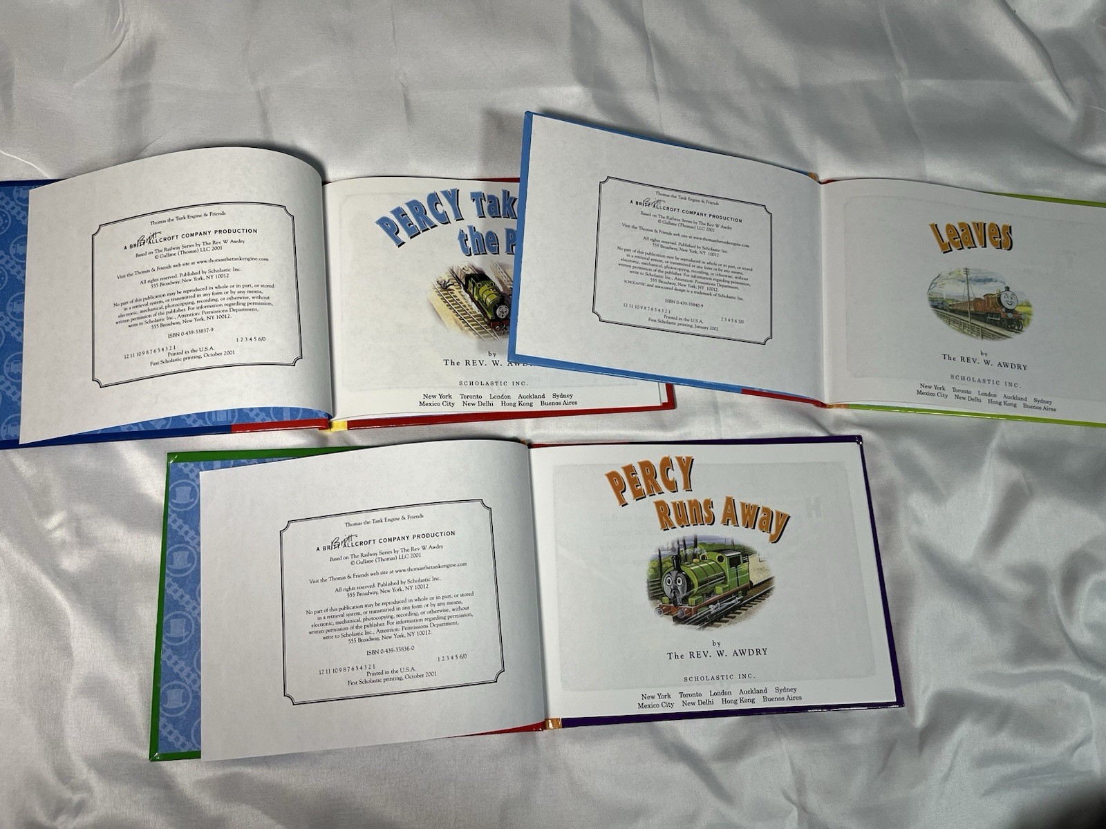 Lot of 3 Thomas & Friends 2-in-1 Books Rev. W. Awdry Scholastic Vintage 2001 HC