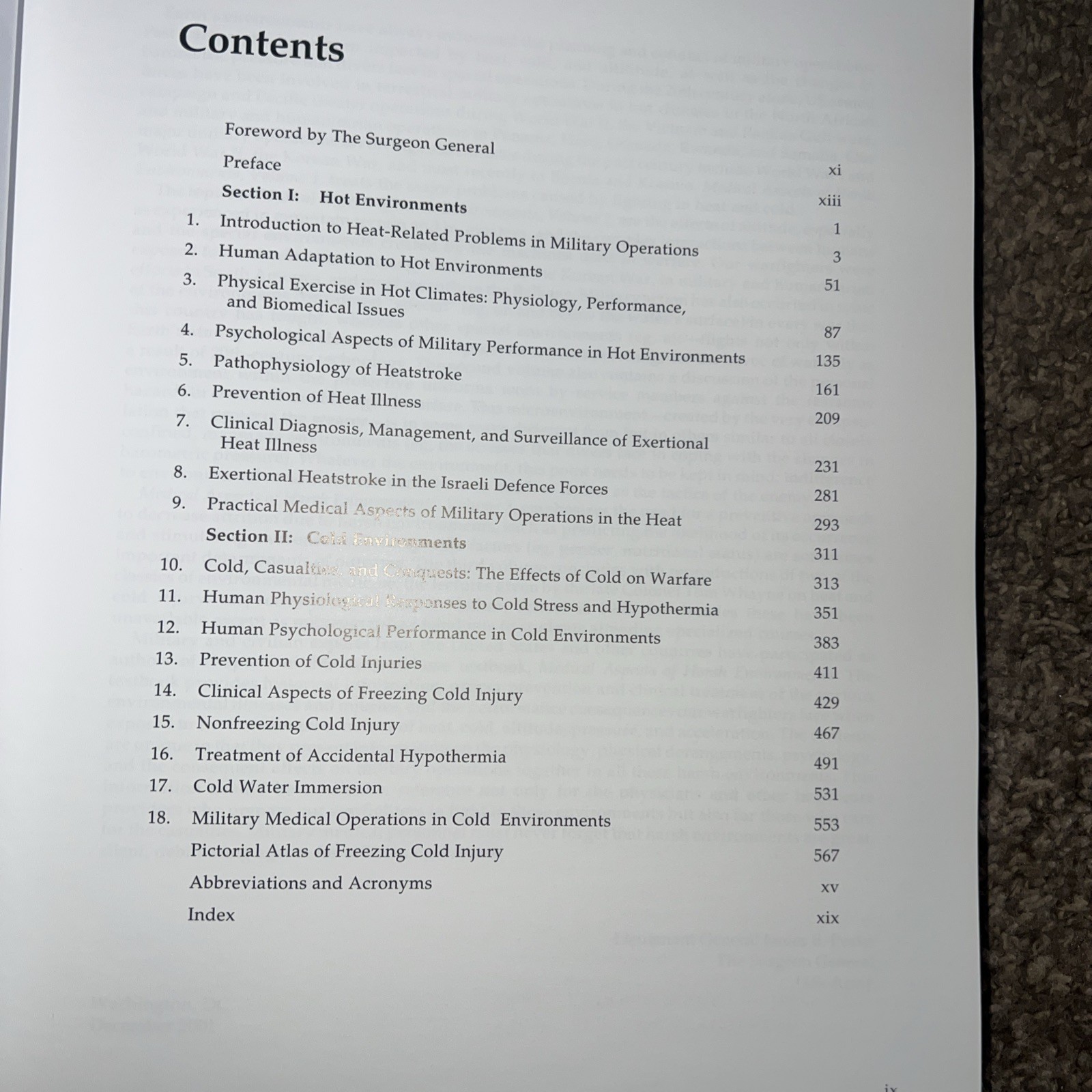 Textbook of Military Medicine – Medical Aspects of Harsh Environments- Vol 1