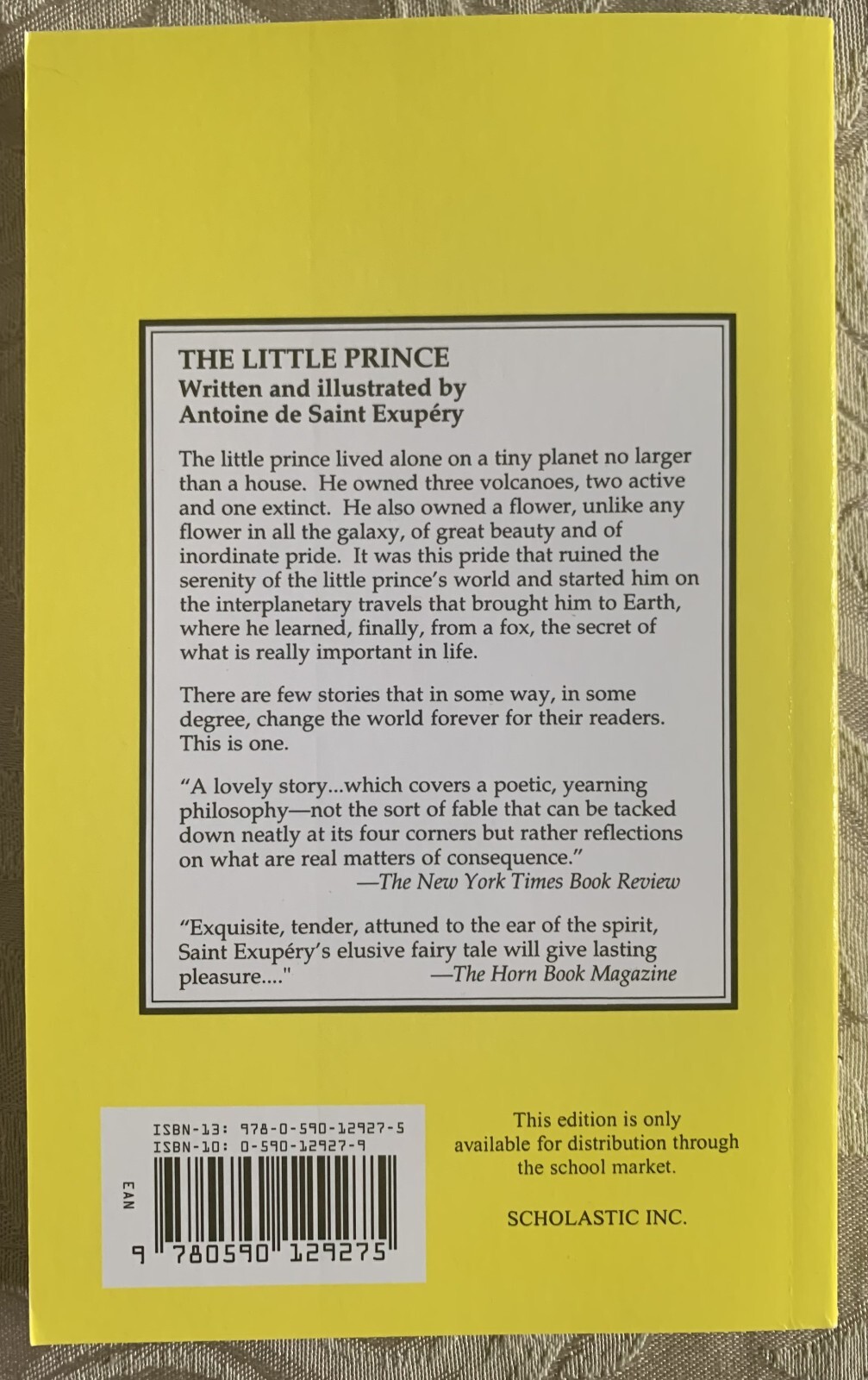 The Little Prince By Antoine de Saint Exupery – Paperback **NEW**