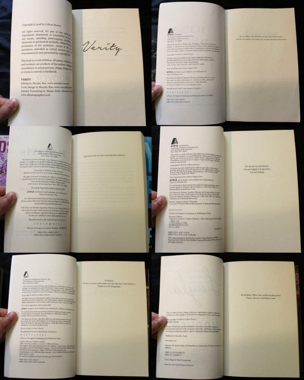 Colleen Hoover Trade Paperback Lot of 10 ~ Contemporary Romance (Acceptable)