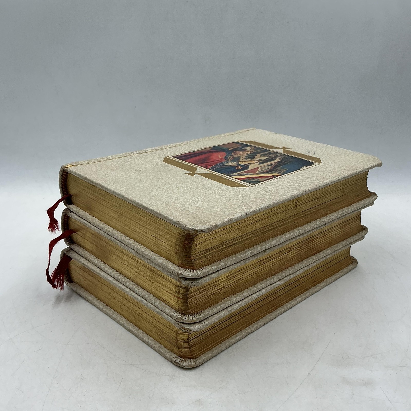LIVES OF THE SAINTS Alban Butler Lib. Of Catholic Devotion HC Cream Faux Leather