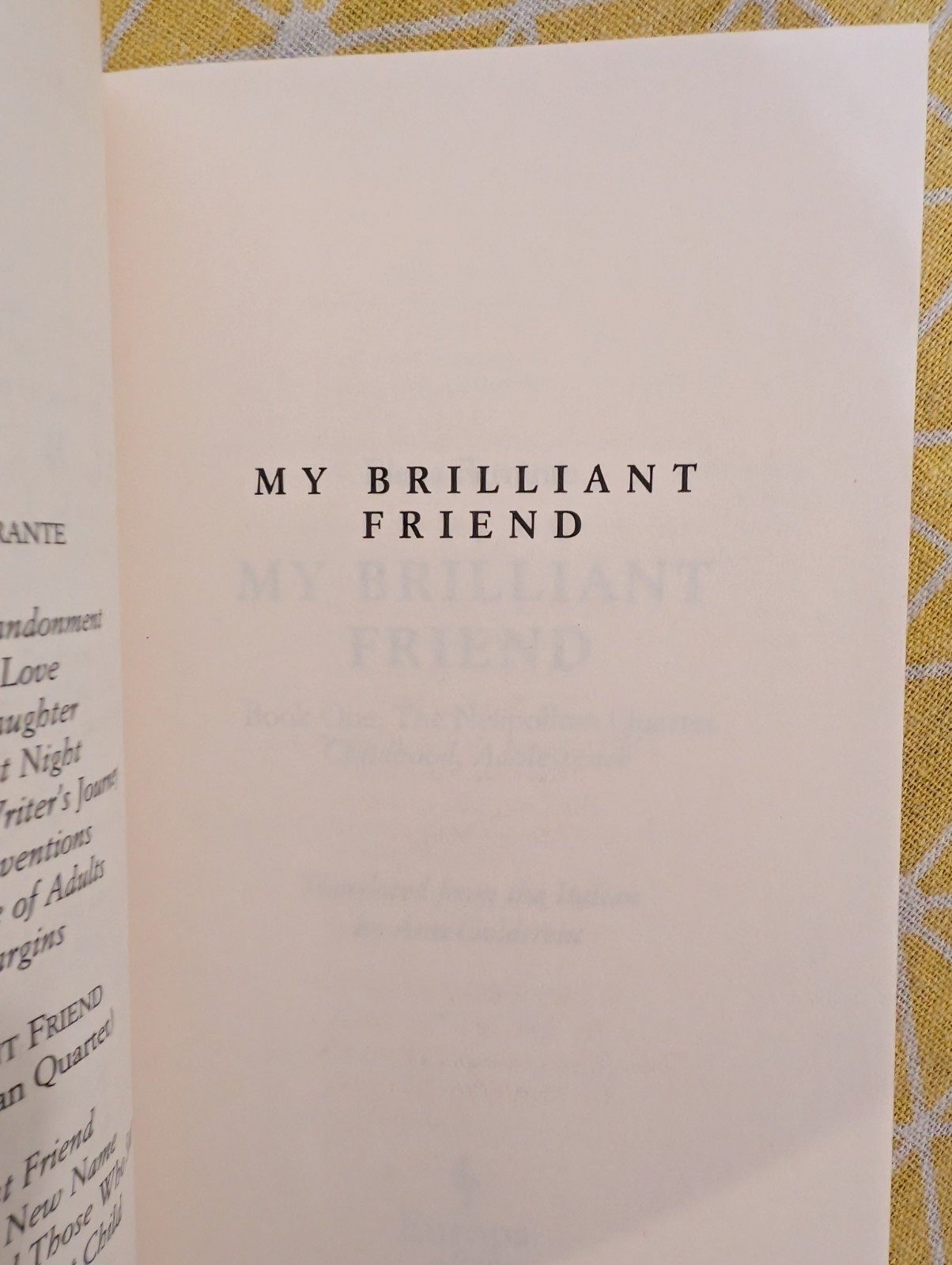 My Brilliant Friend by Elena Ferrante Trade Paperback 2023 Like New Used