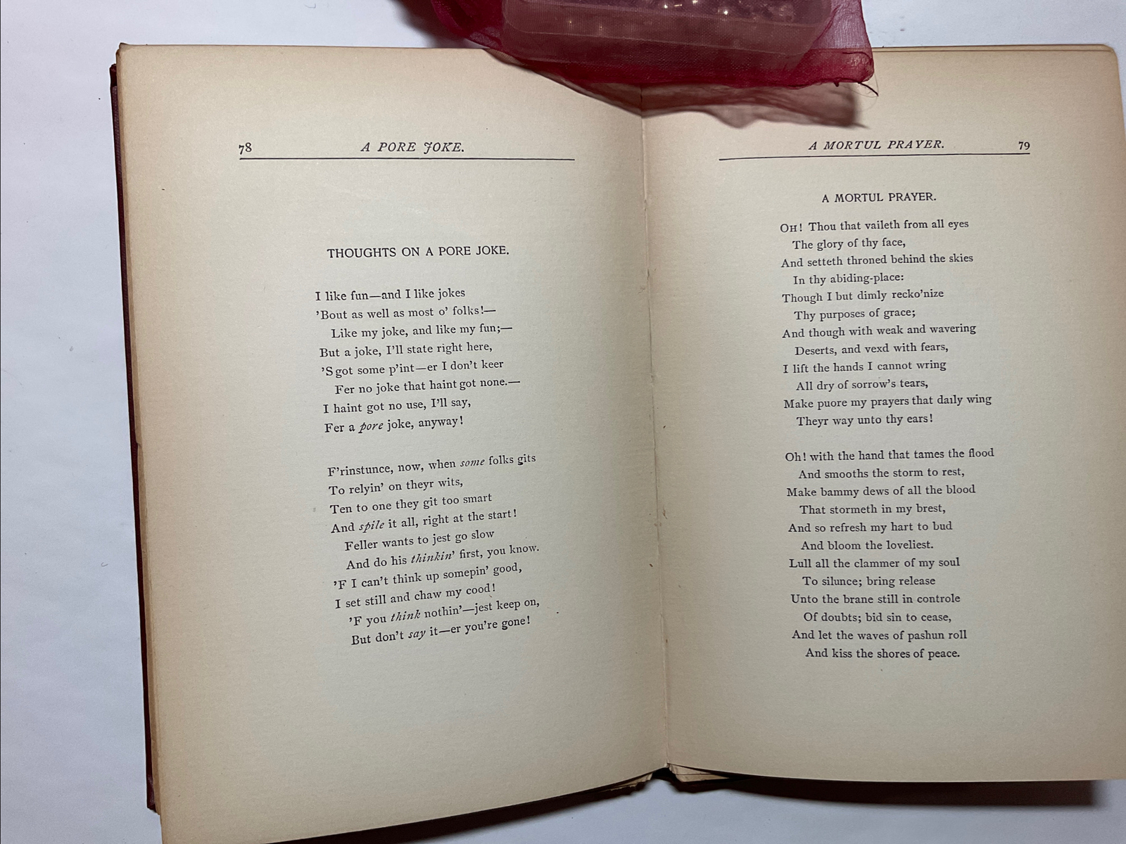 Neghborly Poems Poetry Hardcover Book by James Whitcomb Riley 1895, 112 Pages