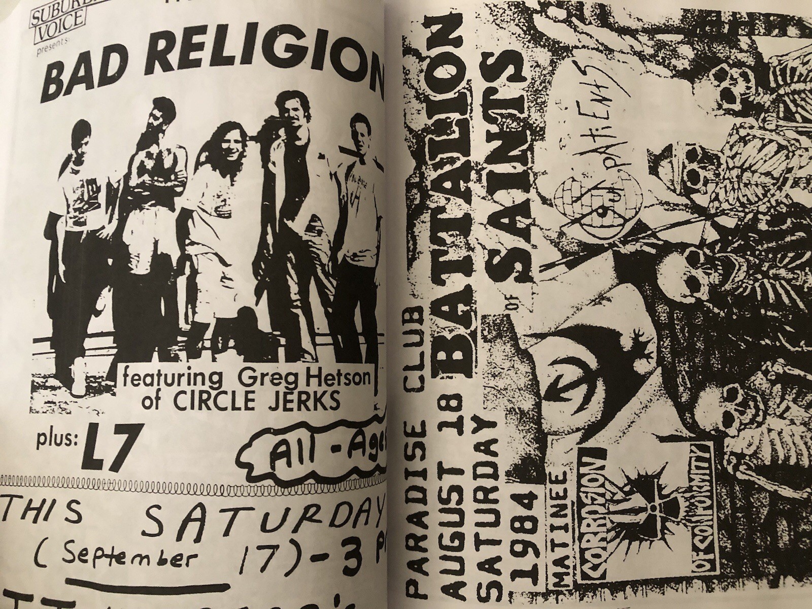 400 Punk Rock Flyers Book – Minor Threat, Bad Brains, Circle Jerks, Misfits FEAR