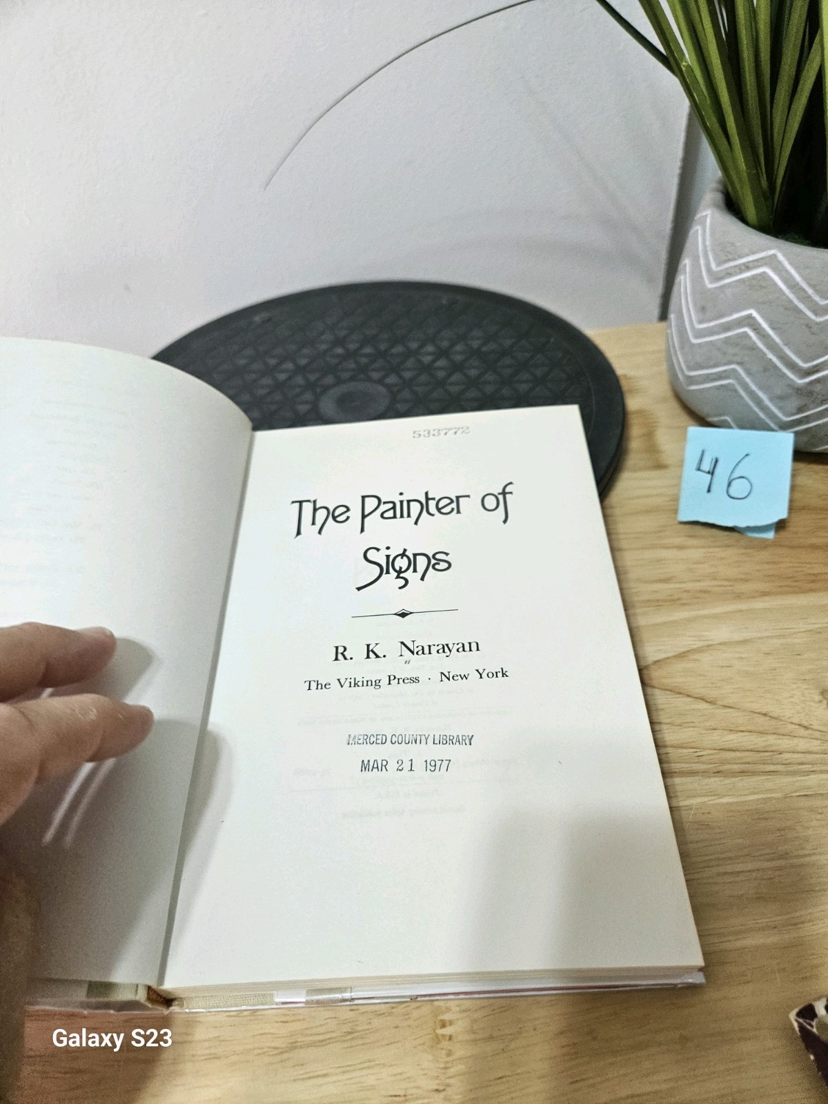 THE PAINTER OF SIGNS By R. K. Narayan 1976 Hardcover Dust Jacket