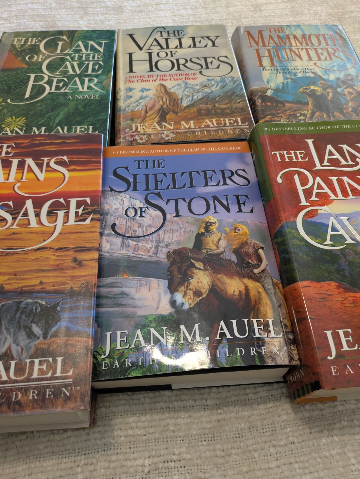 Clan of the Cave Bear (Earth’s Children) Full Series 6 Books, HCDJ, Jean M. Auel